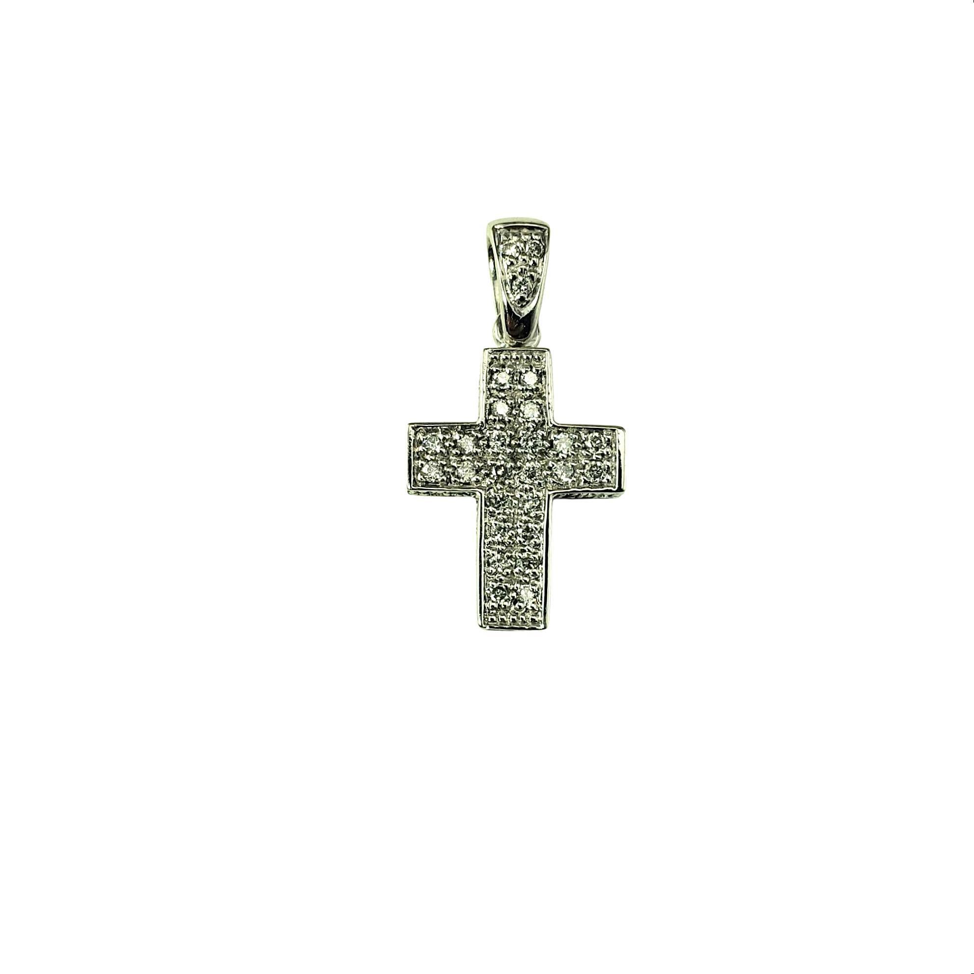 14 Karat White Gold and Diamond Cross Pendant #21870