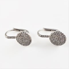 14 Karat White Gold and Diamond Earrings