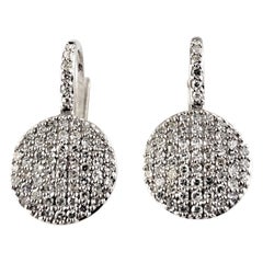 14 Karat White Gold and Diamond Earrings