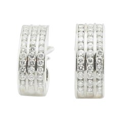 14 Karat White Gold and Diamond Earrings