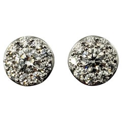 14 Karat White Gold and Diamond Earrings