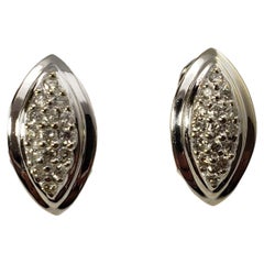 14 Karat White Gold and Diamond Earrings