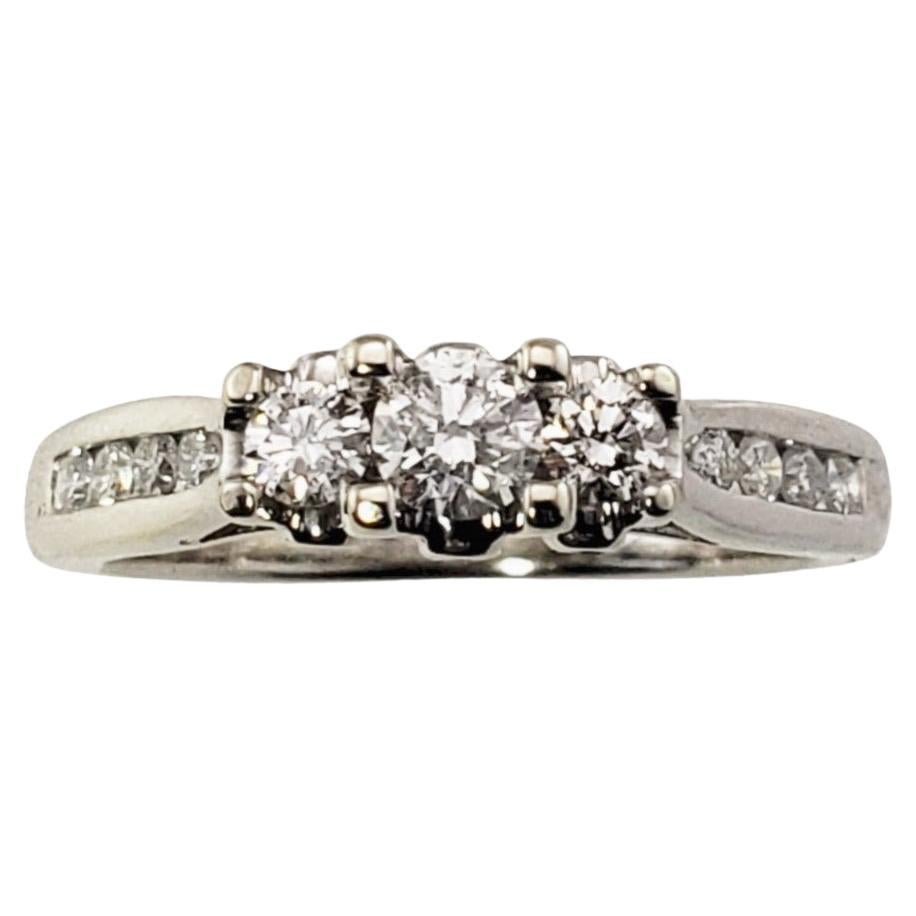 14 Karat White Gold and Diamond Engagement Ring