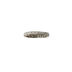 14 Karat White Gold and Diamond Eternity Band Ring Size 6