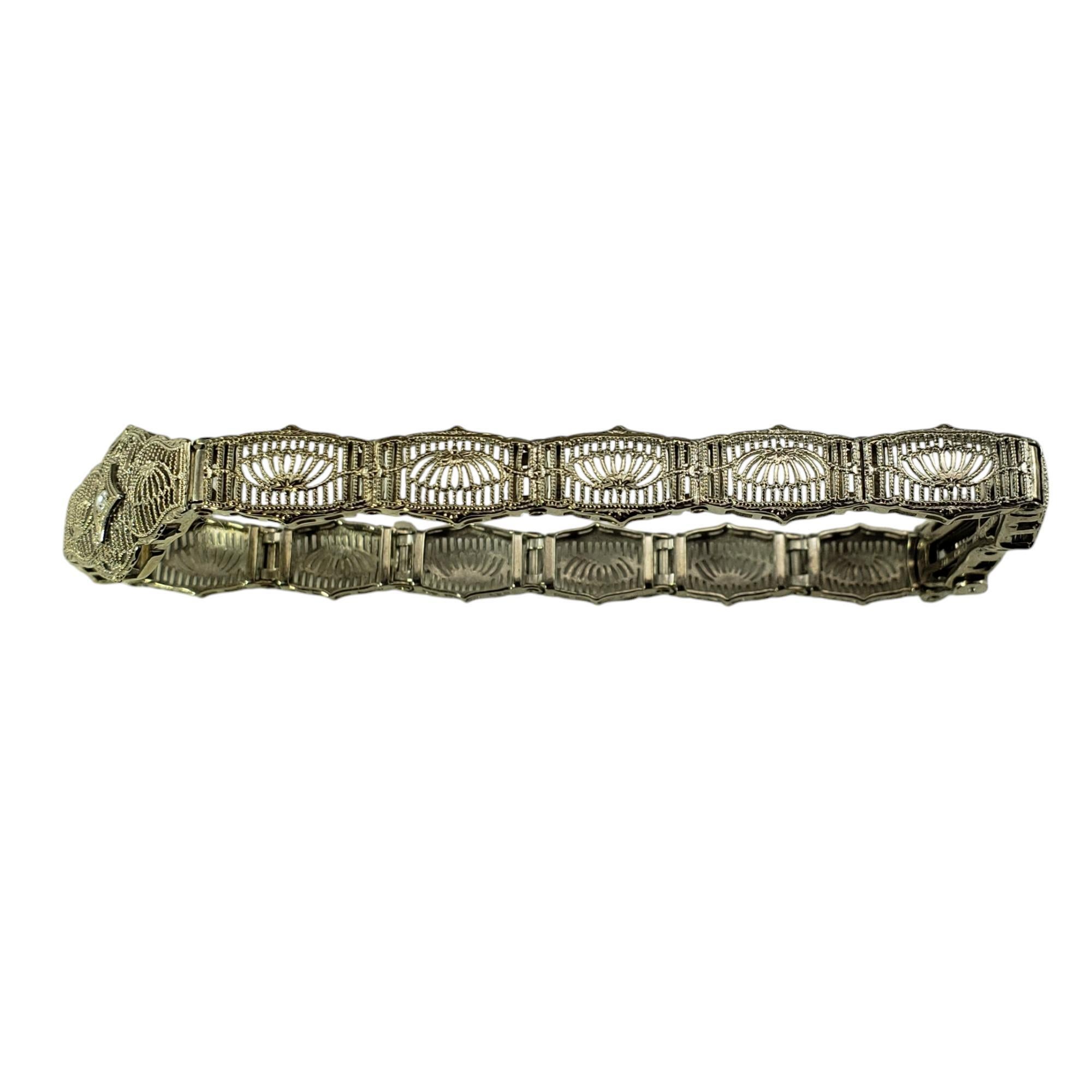 Victorien Bracelet filigrane en or blanc 14 carats et diamants n° 19411 en vente