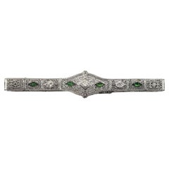 14 Karat White Gold and Diamond Filigree Bracelet #21858