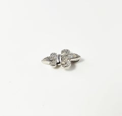 14 Karat White Gold and Diamond Fleur-de-Lis Pendant