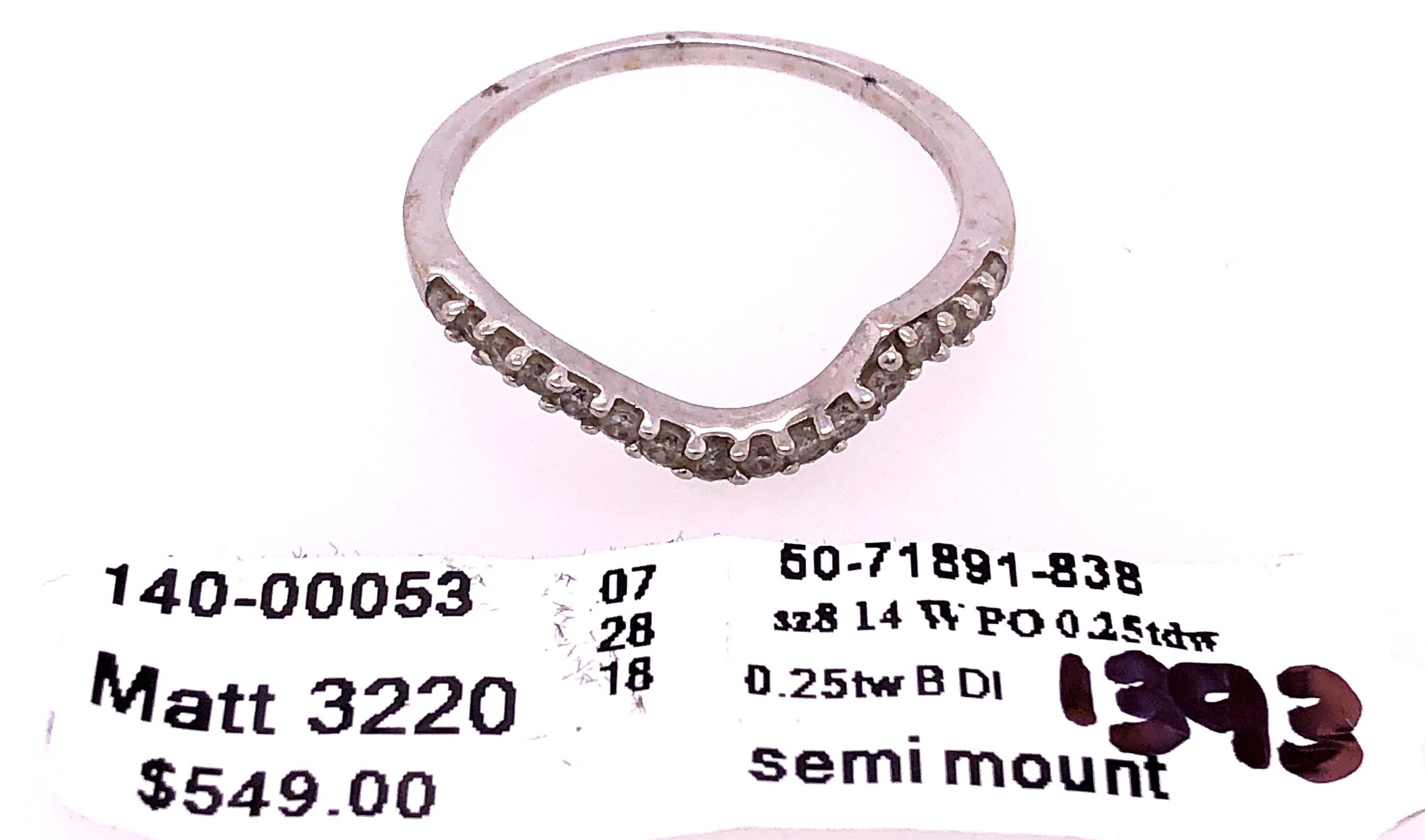 14 Karat White Gold and Diamond Freeform Ring For Sale 2