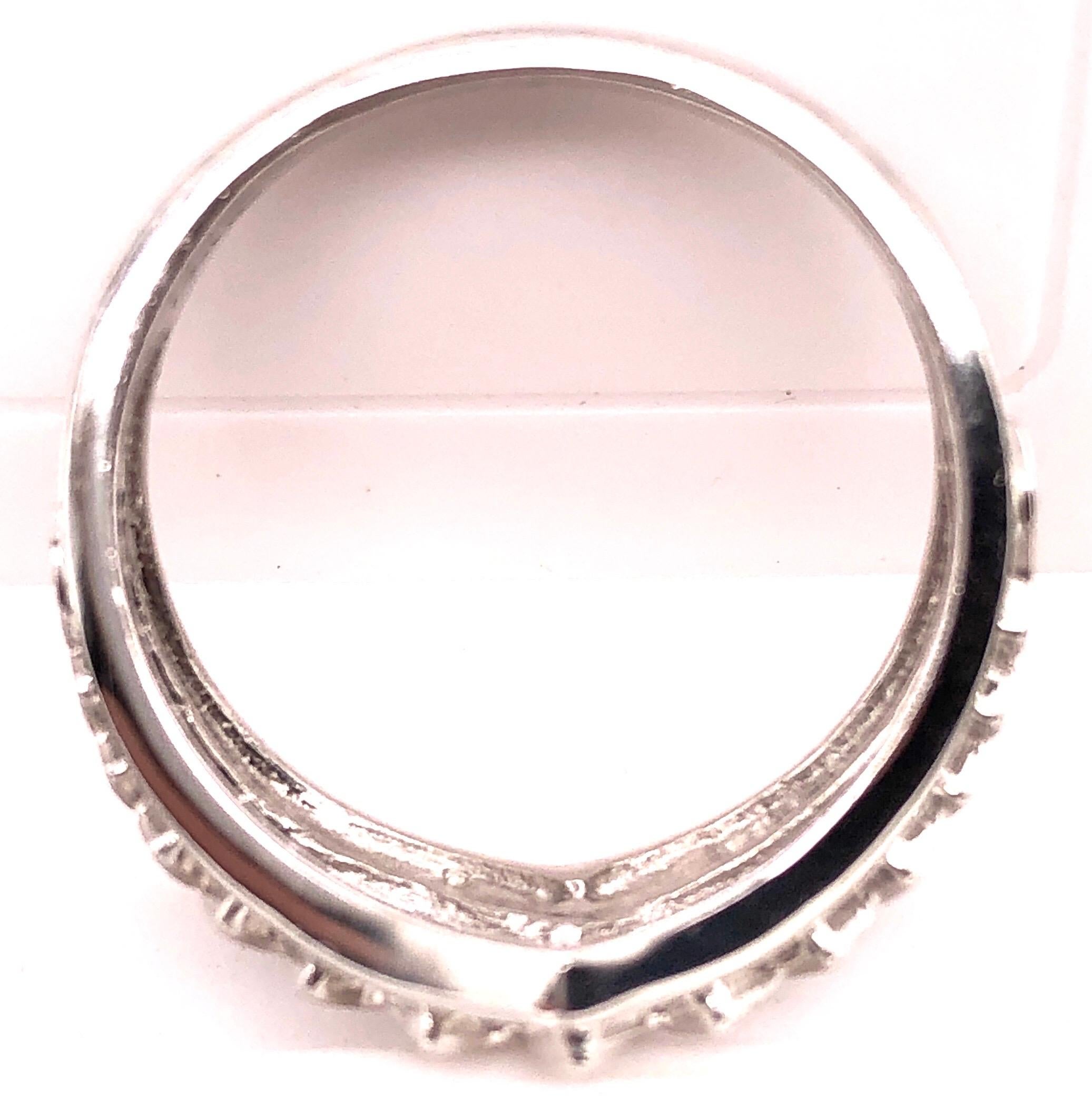 14 Karat White Gold and Diamond Geometric Ring or Bridal Band 0.33 TDW For Sale 6