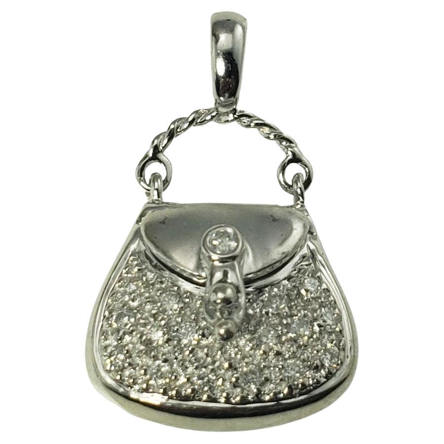 White Gold and Diamond Valentine Tag Charm at 1stDibs
