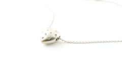 14 Karat White Gold and Diamond Heart Pendant Necklace