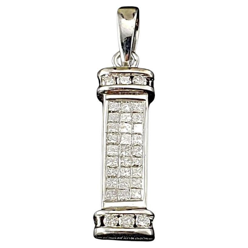 Ciondolo in oro bianco 14 carati e diamanti #21549