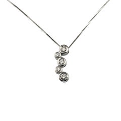Collana con ciondolo in oro bianco 14 carati e diamanti #22267