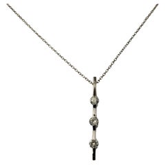 14 Karat White Gold and Diamond Pendant Necklace