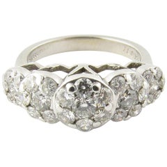 14 Karat White Gold and Diamond Ring