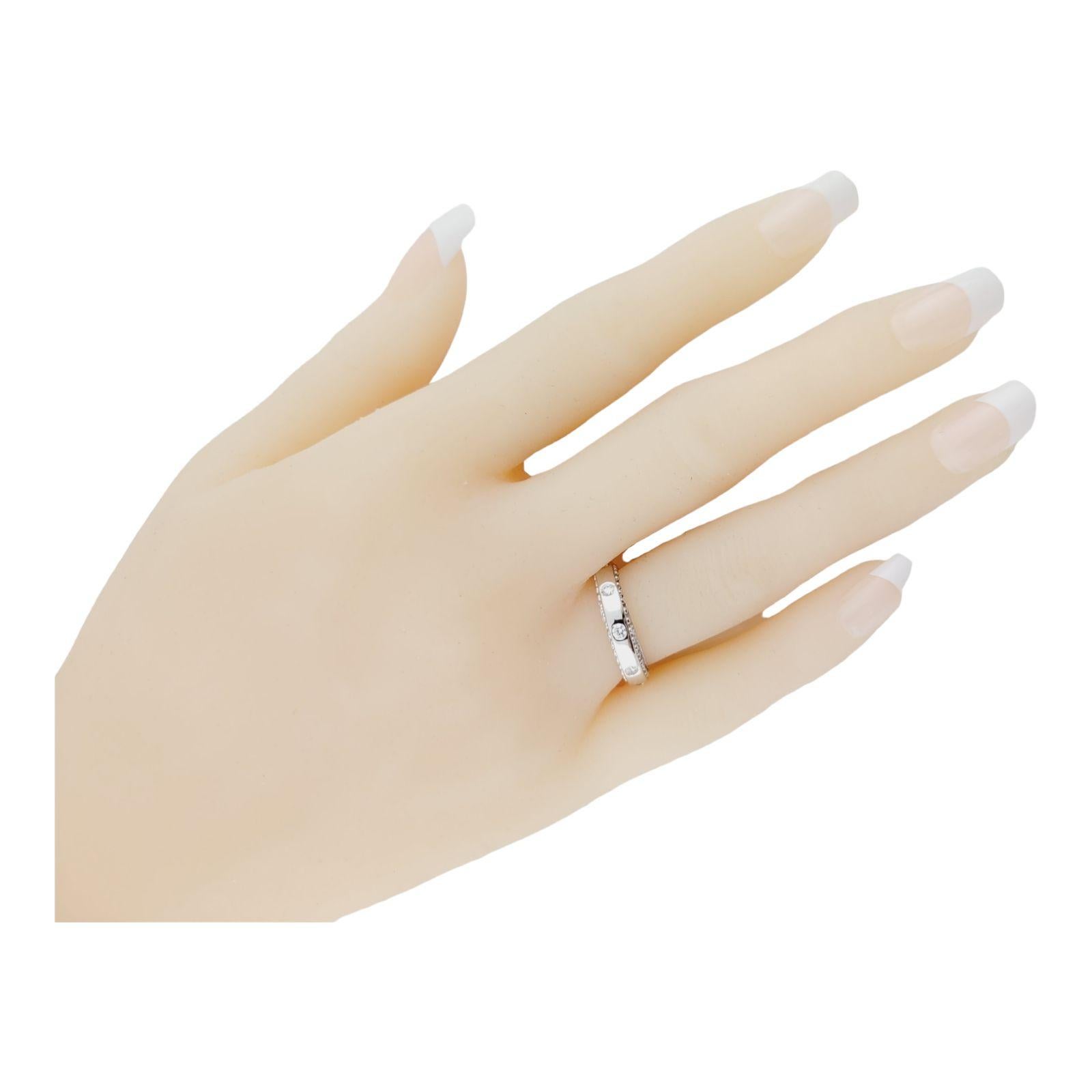 Bague en or blanc 14 carats et diamants, taille 5,5 en vente 1