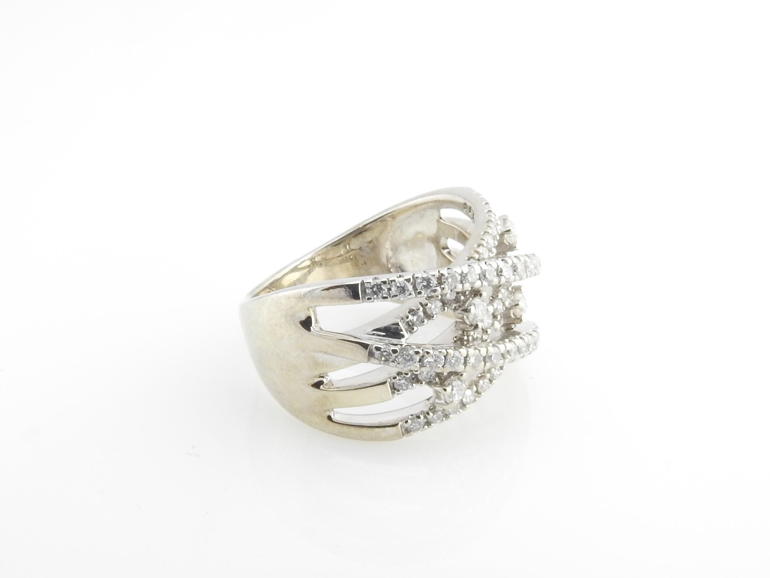 Women's 14 Karat White Gold and Diamond Ring