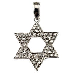 14 Karat White Gold and Diamond Star of David Pendant #21523