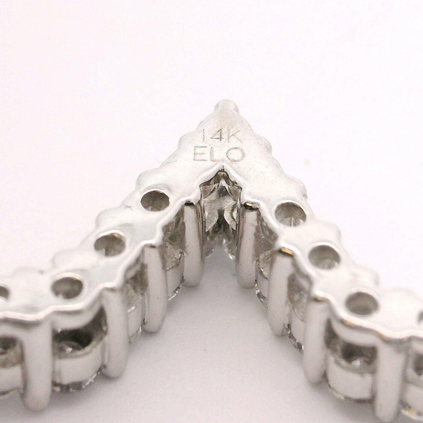14 Karat Weißgold und Diamant-Stern- Slide-Anhänger 5