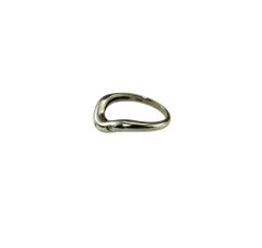 14 Karat White Gold and Diamond Wave Ring Size 6.25 #19753