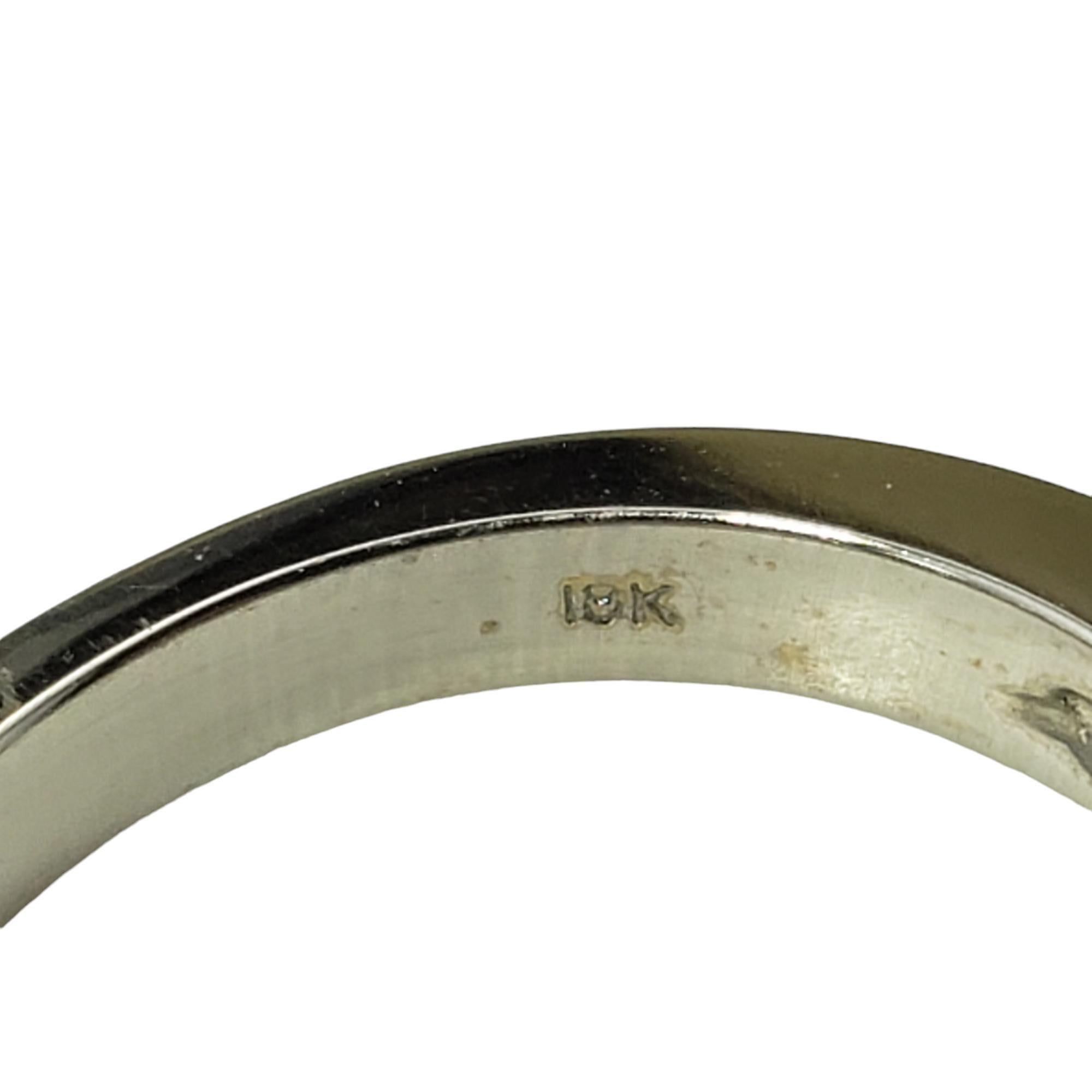 14 Karat Weißgold und Diamant-Hochzeitsring Größe 4,5-4.75 #18098 im Angebot 1