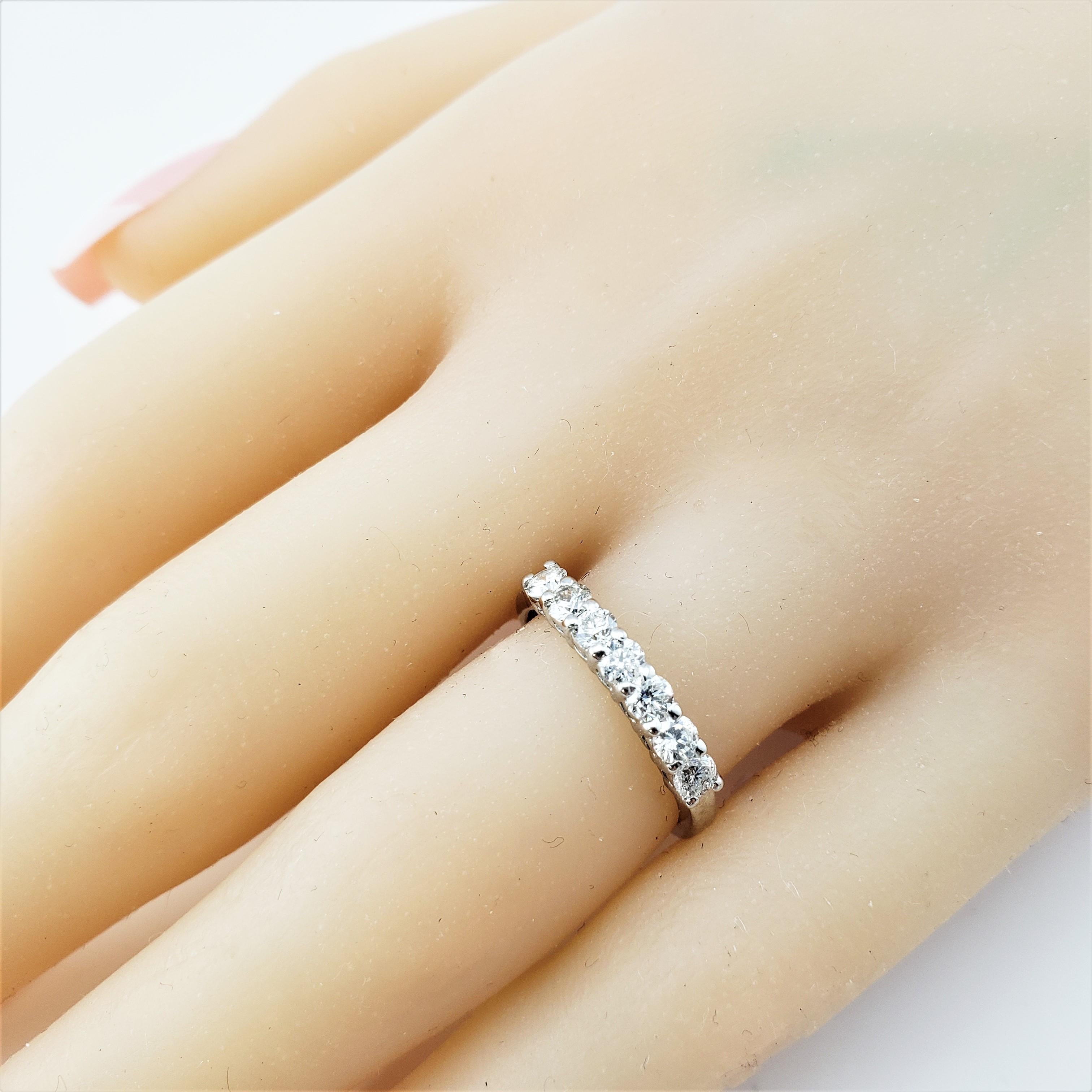 14 Karat White Gold and Diamond Wedding Band Ring 4