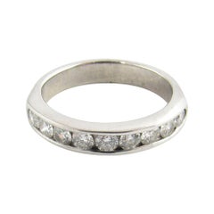 14 Karat White Gold and Diamond Wedding Band