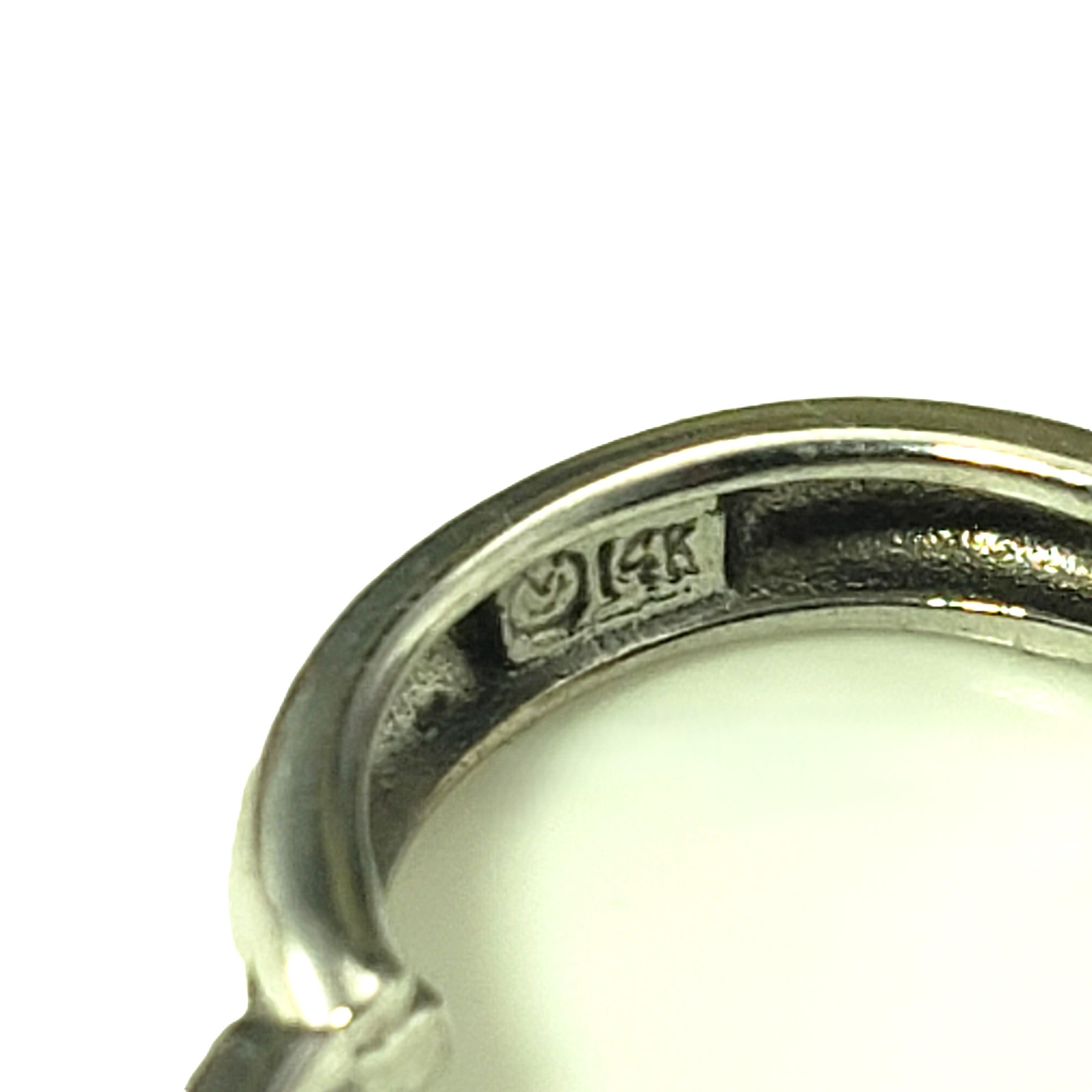 14 Karat White Gold and Diamond 