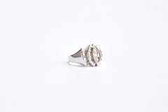 14 Karat White Gold and Diamonds Ring