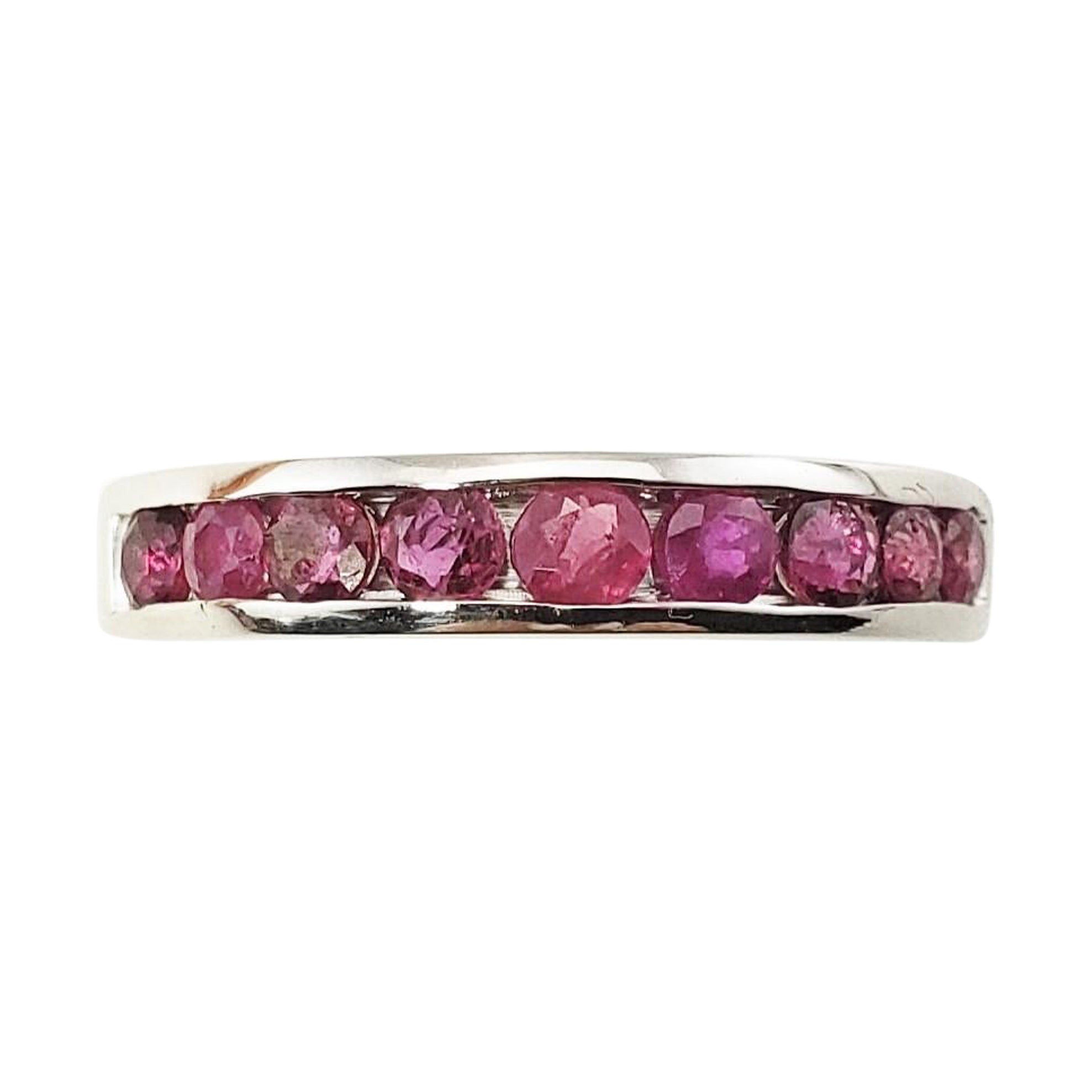 14 Karat Weißgold und Rubin-Ring