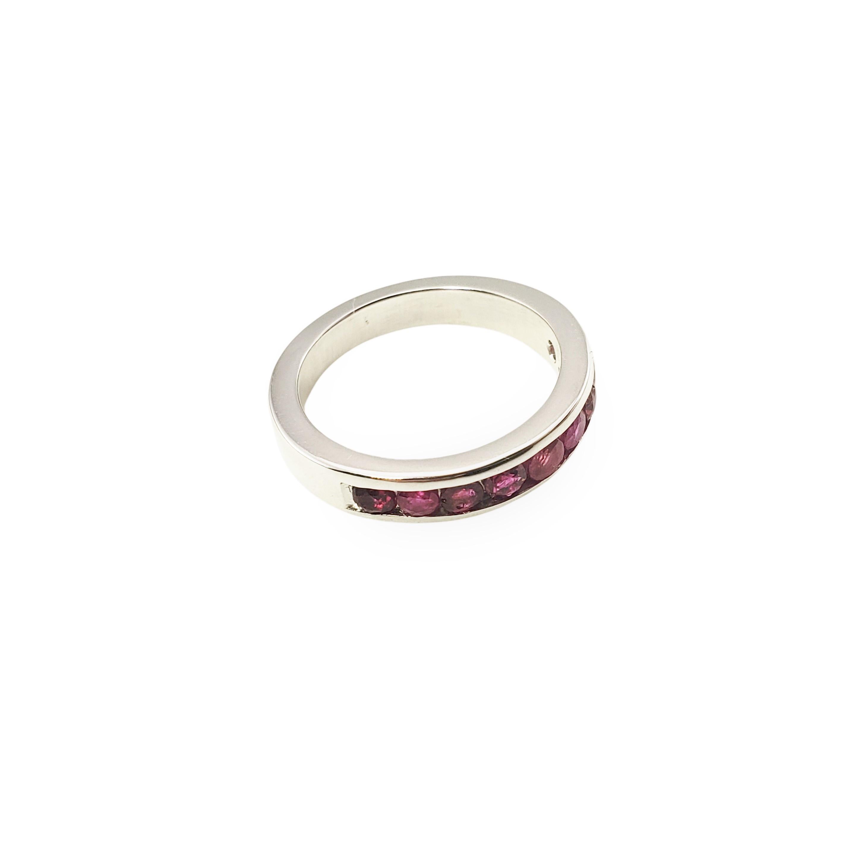 14 Karat Weißgold und Rubin-Ring Damen