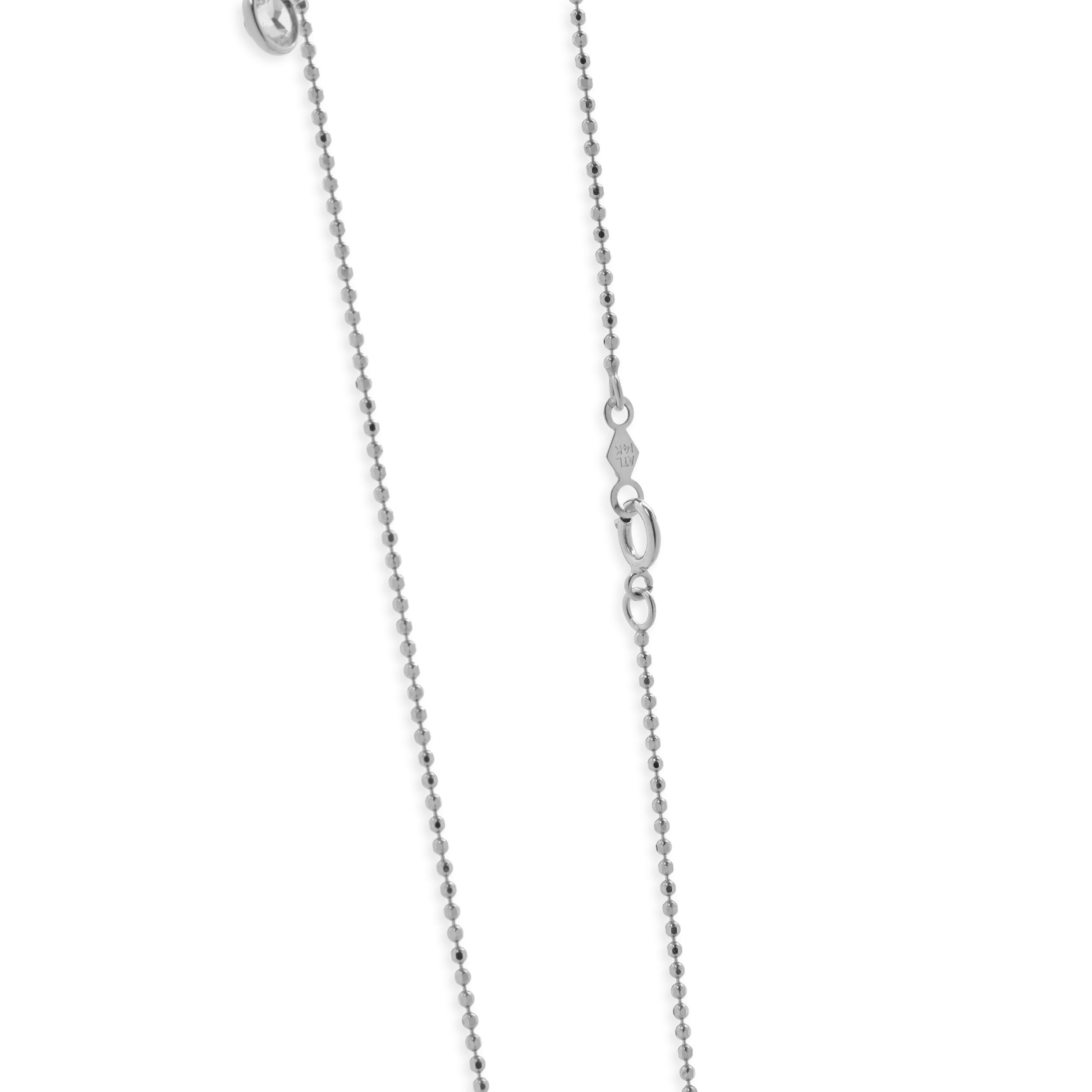 Collier en or blanc 14 carats avec pendentif en aigue-marine Excellent état - En vente à Scottsdale, AZ