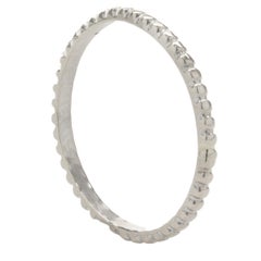 14 Karat White Gold Beaded Band