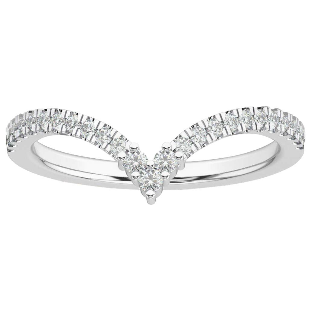 14 Karat White Gold Belle Diamond Ring '1/5 Carat' For Sale