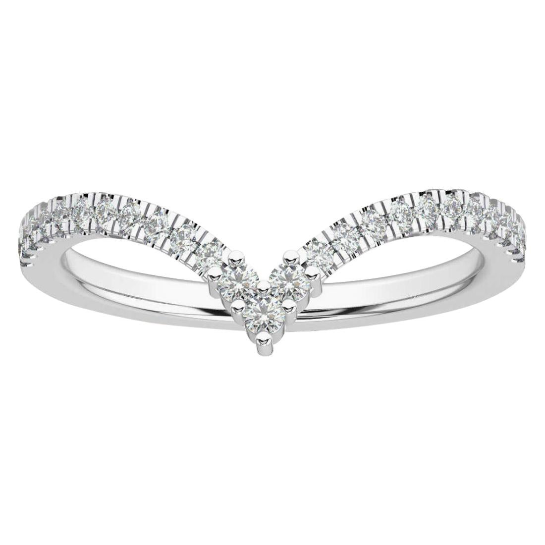 14 Karat White Gold Belle Diamond Ring '1/5 Carat' For Sale
