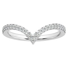 Bague Belle en or blanc 14 carats avec diamants de 1/5 carat