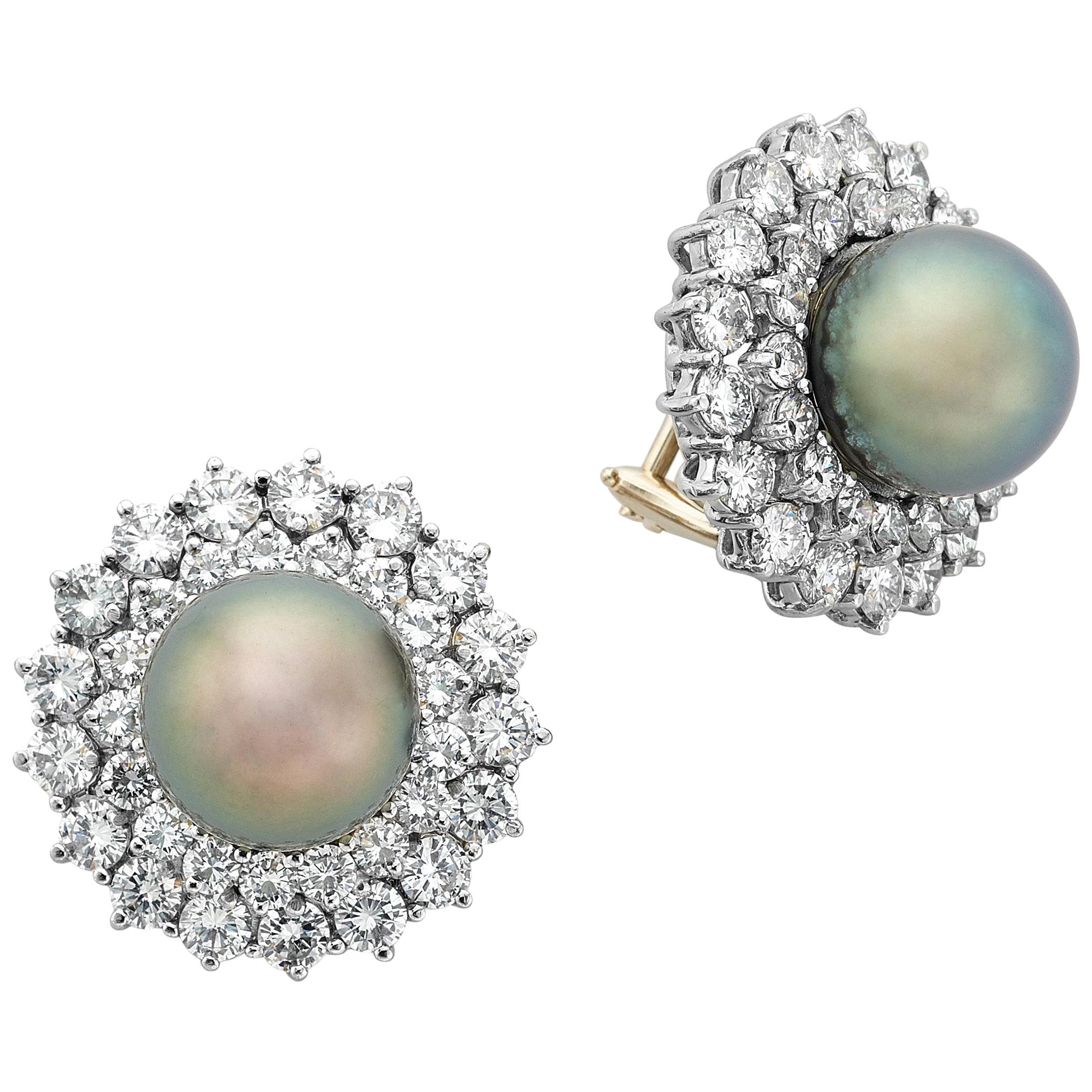 Diana Kim England Gold Scallop Shell, Sea Star, Akoya Pearl and Diamond