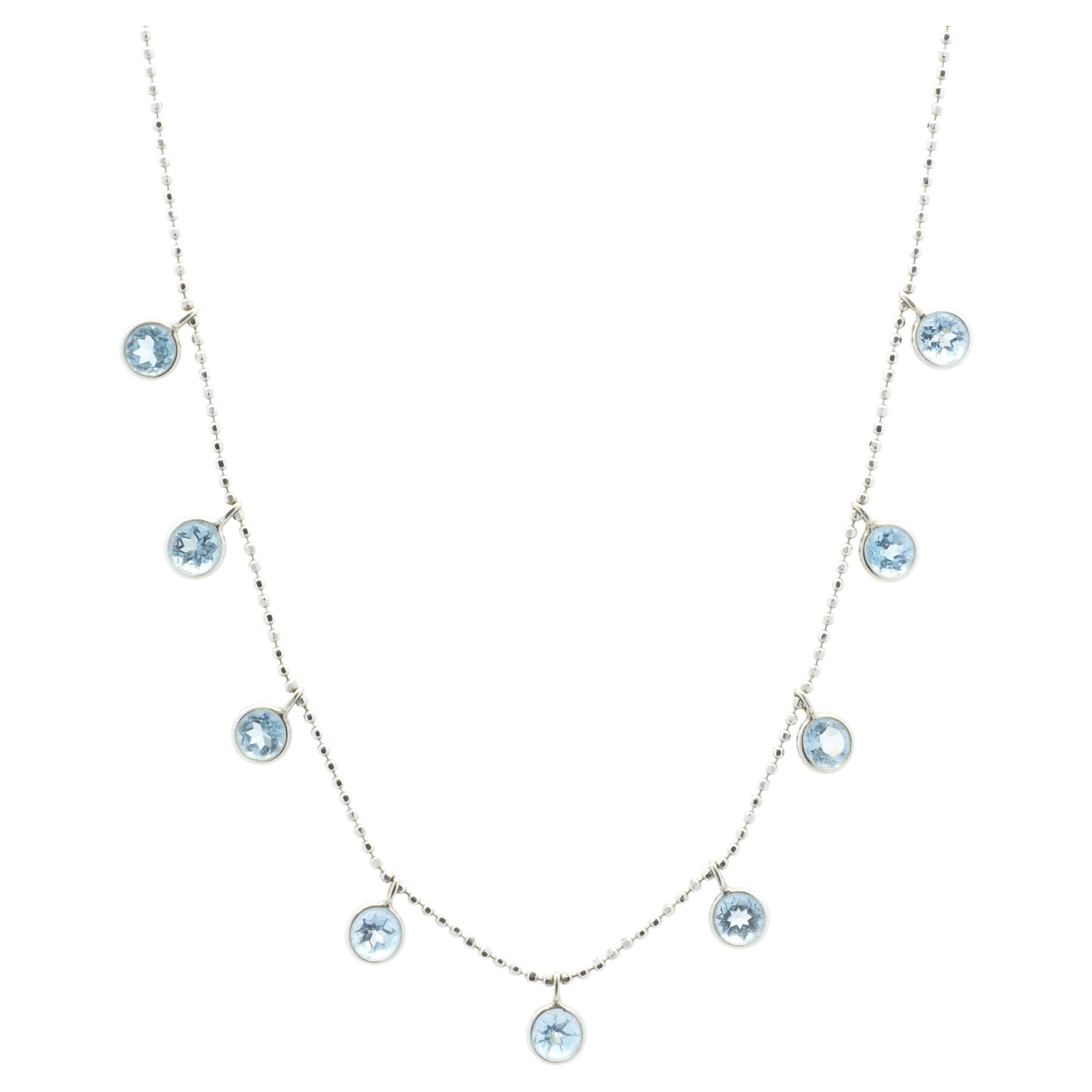 Manfredi Necklace with Blue Topaz Drop at 1stDibs