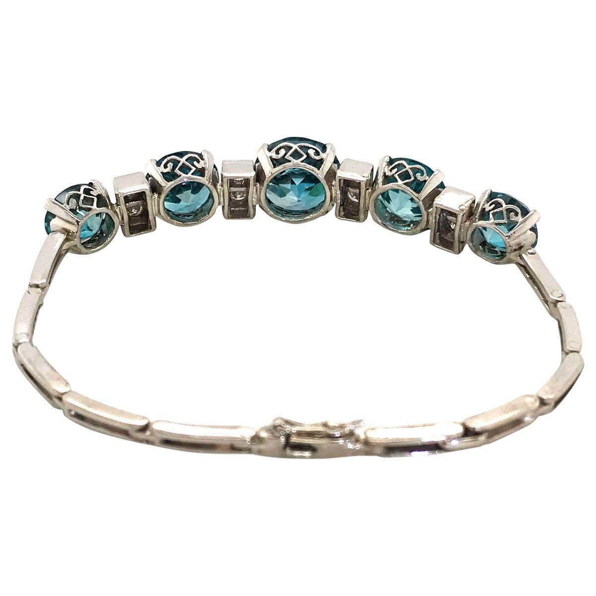 blue zircon tennis bracelet