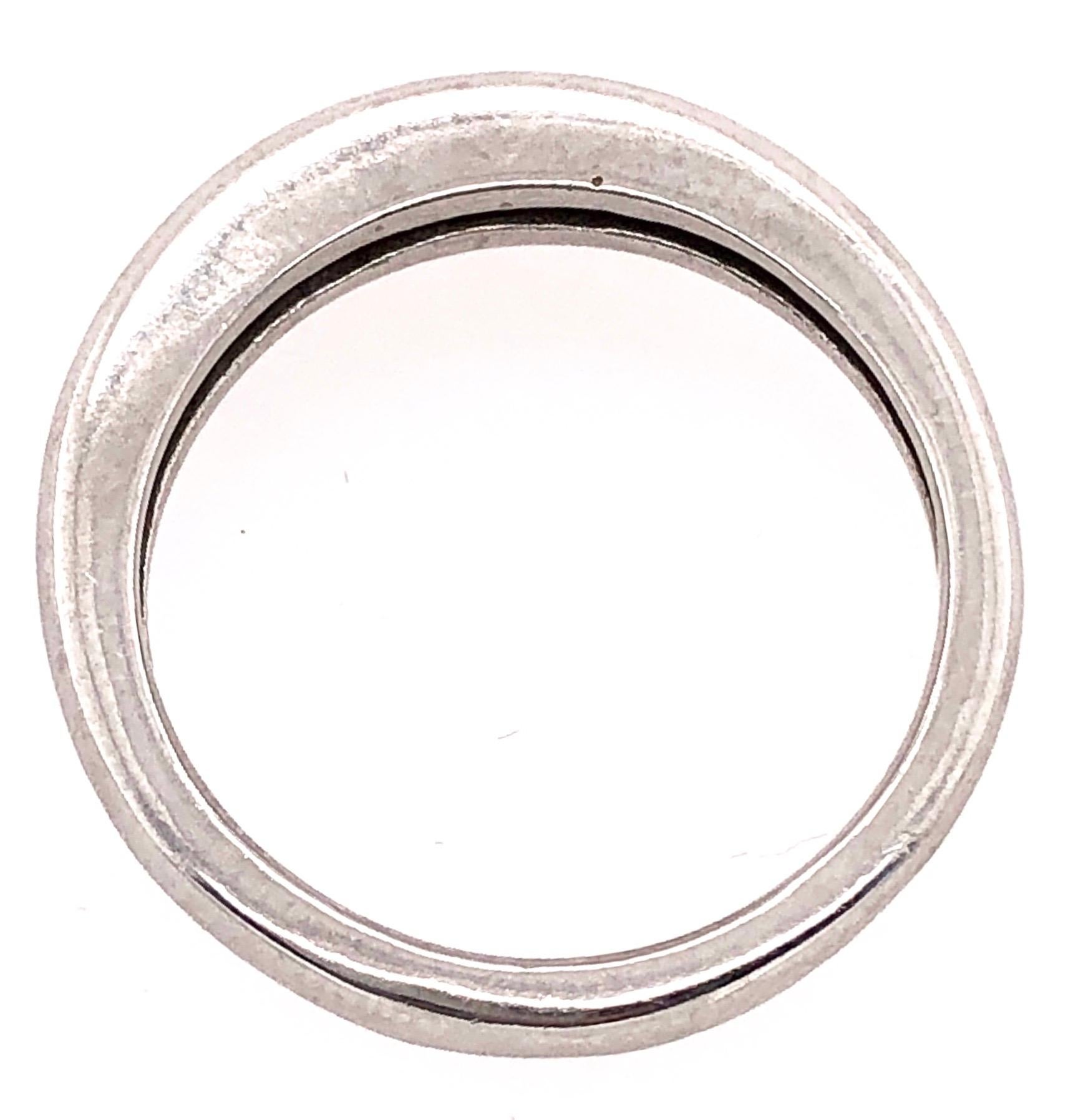 Anello nuziale in oro bianco 14 carati in vendita 2