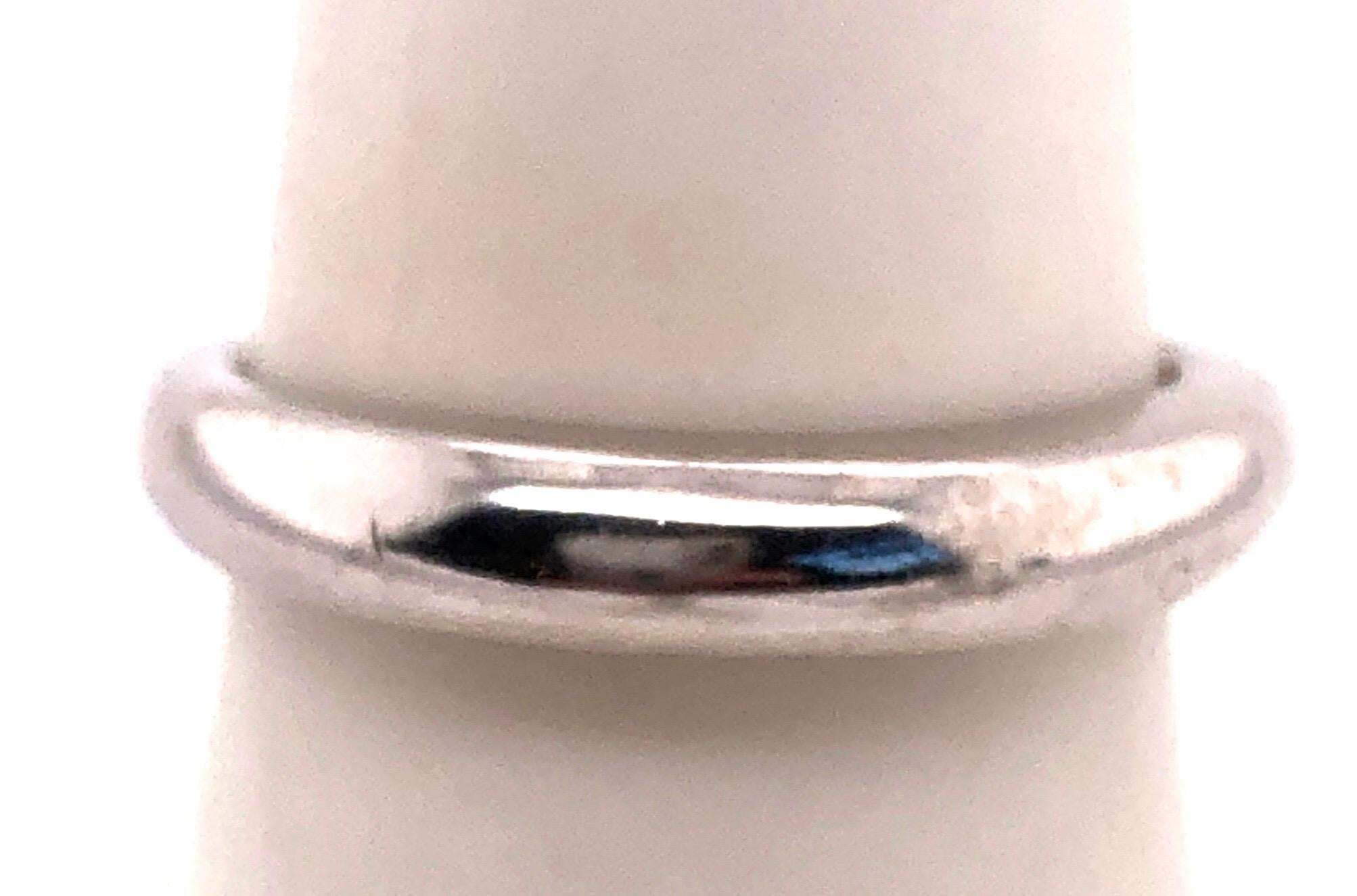 Anello nuziale in oro bianco 14 carati in vendita 3