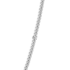 14 Karat White Gold Buttercup Set Diamond Opera Length Necklace