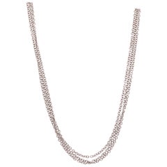 Collana a tre fili A Link in oro bianco 14 carati