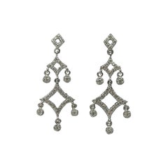 14 Karat White Gold "Chandelier" Diamond Earrings