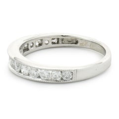 14 Karat White Gold Channel Set Diamond Band
