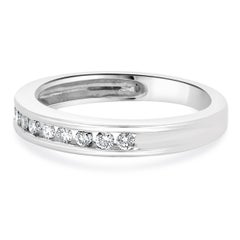 14 Karat White Gold Channel Set Diamond Band
