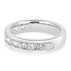 14 Karat White Gold Channel Set Diamond Band