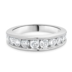 Bracelet en or blanc 14 carats serti de diamants en bande