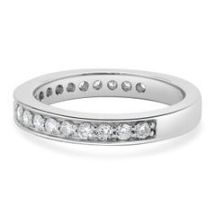 14 Karat White Gold Channel Set Diamond Eternity Band