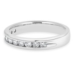 14 Karat White Gold Channel Set Diamond Ring